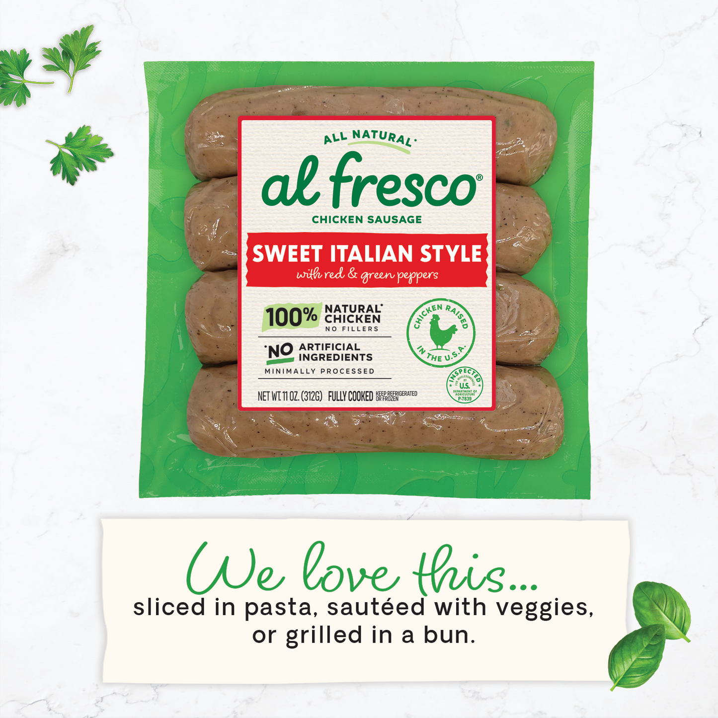 Al Fresco All Natural Sweet Italian Style Chicken Sausage
