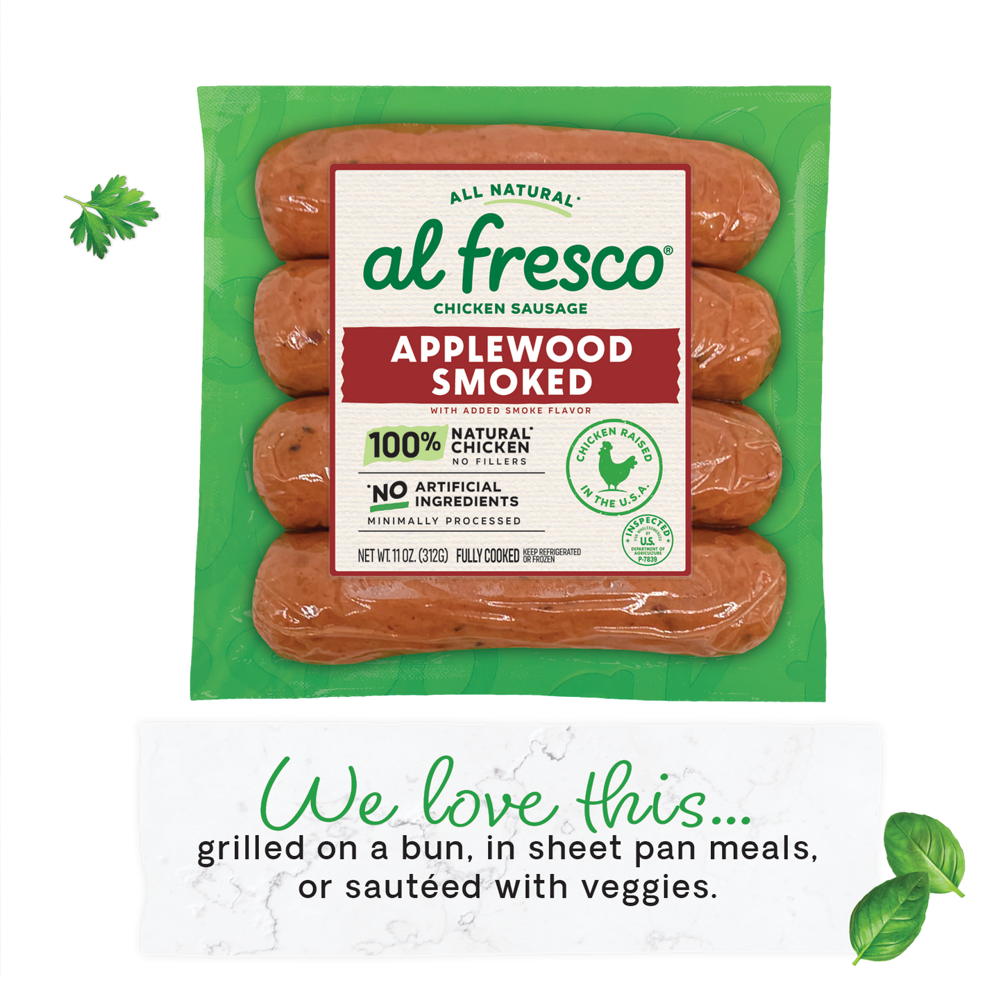 Al Fresco All Natural Applewood Smoked Chicken Sausage