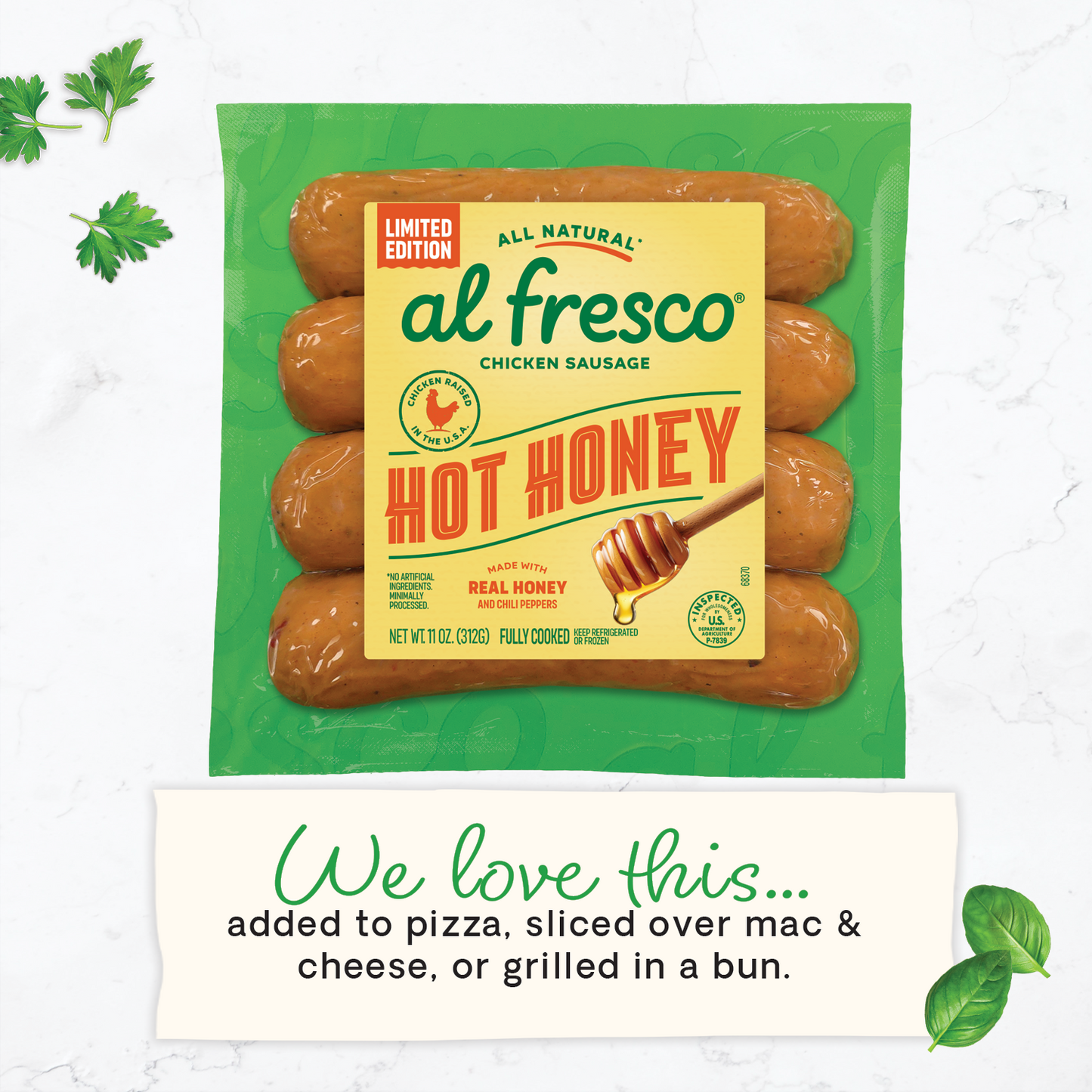 Al Fresco All Natural Hot Honey Chicken Sausage