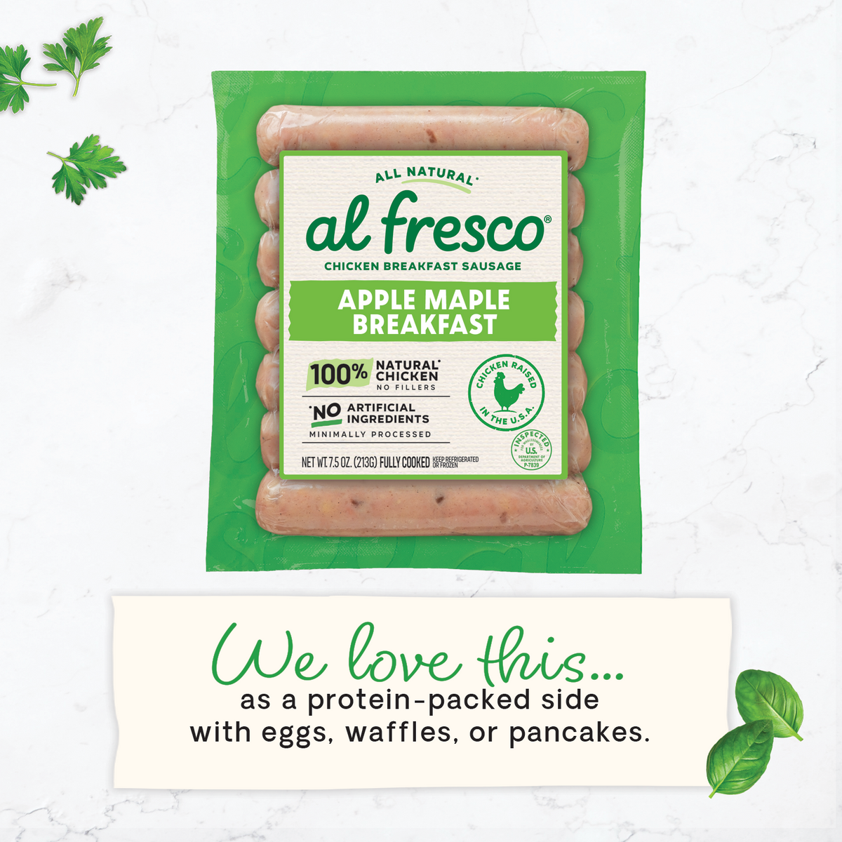 Al Fresco All Natural Apple Maple Chicken Breakfast Sausage