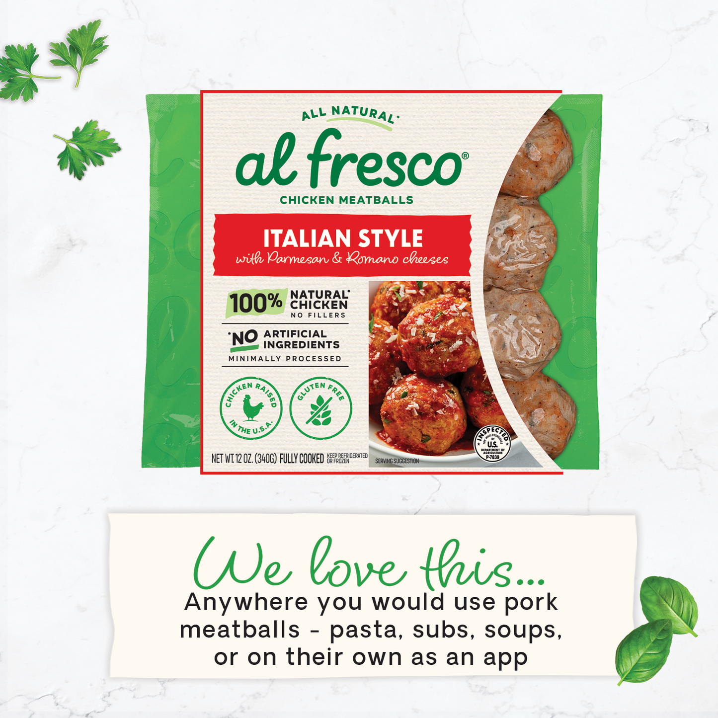 Al Fresco All Natural Italian Style Meatballs