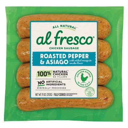 Al Fresco All Natural Roasted Pepper & Asiago Chicken Sausage