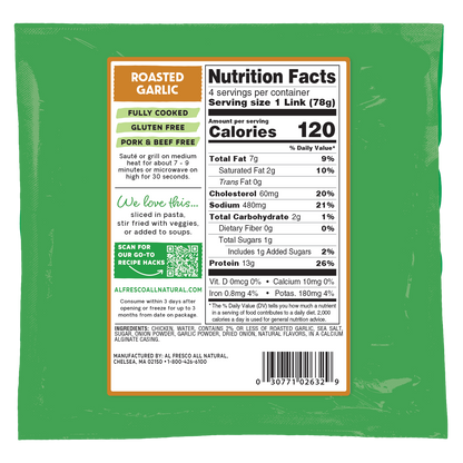 Al Fresco All Natural Roasted Garlic Chicken Sausage