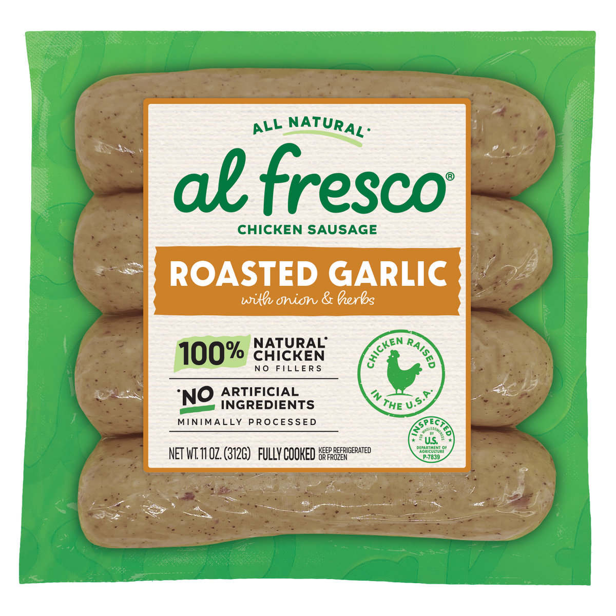 Al Fresco All Natural Roasted Garlic Chicken Sausage