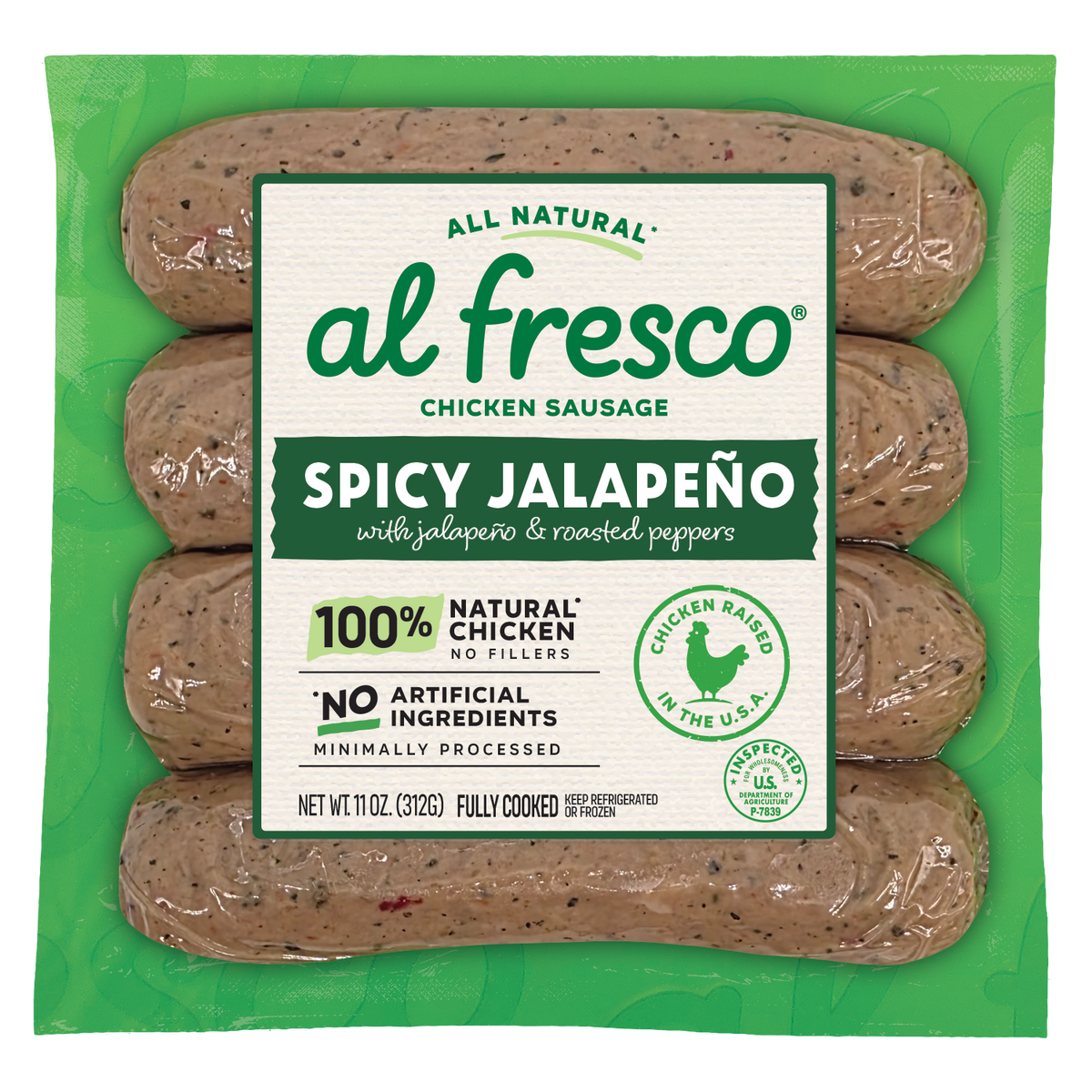 Al Fresco All Natural Spicy Jalapeño Chicken Sausage