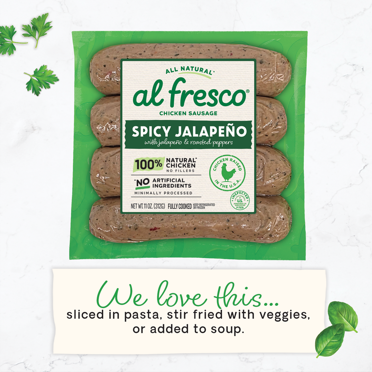 Al Fresco All Natural Spicy Jalapeño Chicken Sausage