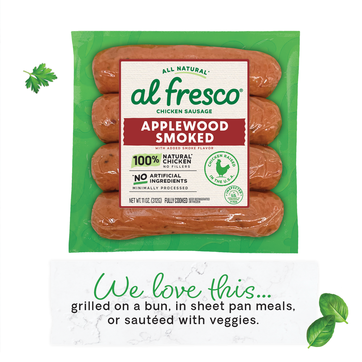 Al Fresco All Natural Applewood Smoked Chicken Sausage