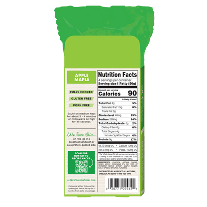 Al Fresco All Natural Apple Maple Chicken Breakfast Patty
