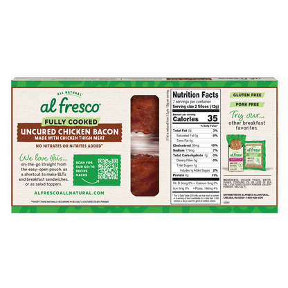 Fully Cooked Chicken Bacon (12 pks/ca)