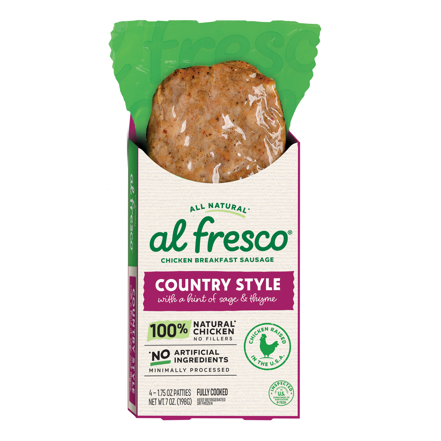 Al Fresco All Natural Country Style Chicken Breakfast Patty