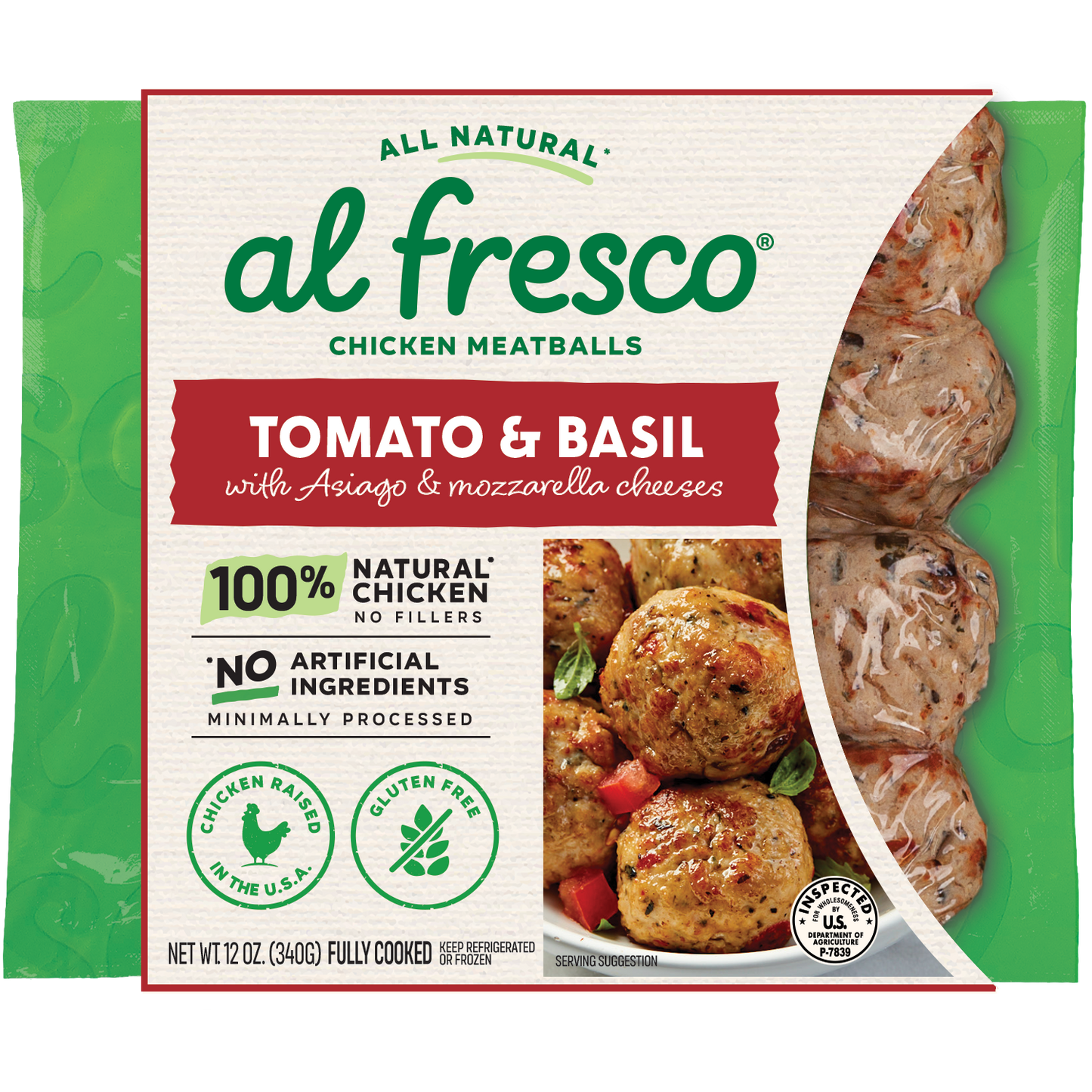 Al Fresco All Natural Tomato & Basil Meatballs