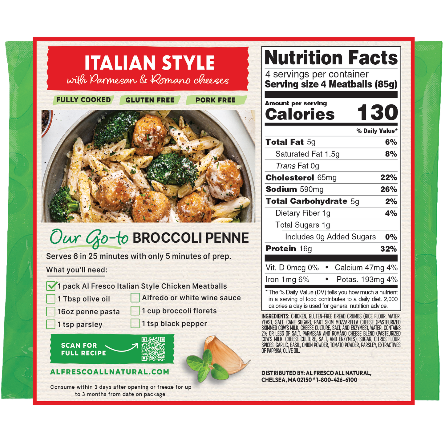 Al Fresco All Natural Italian Style Meatballs