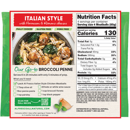 Al Fresco All Natural Italian Style Meatballs